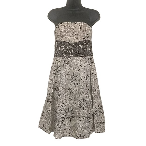 Kay Unger Strapless Floral Cocktail Dress 6 - Picture 1 of 10